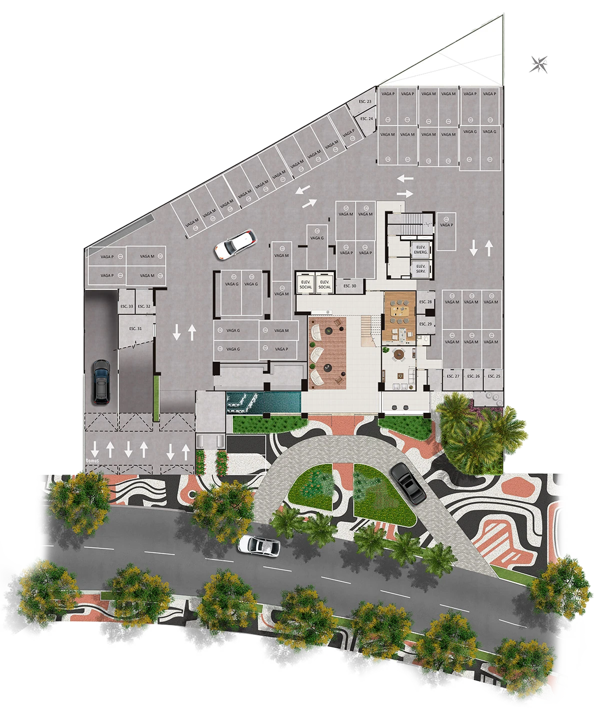 Planta  Térreo do Kingdom Park Residence