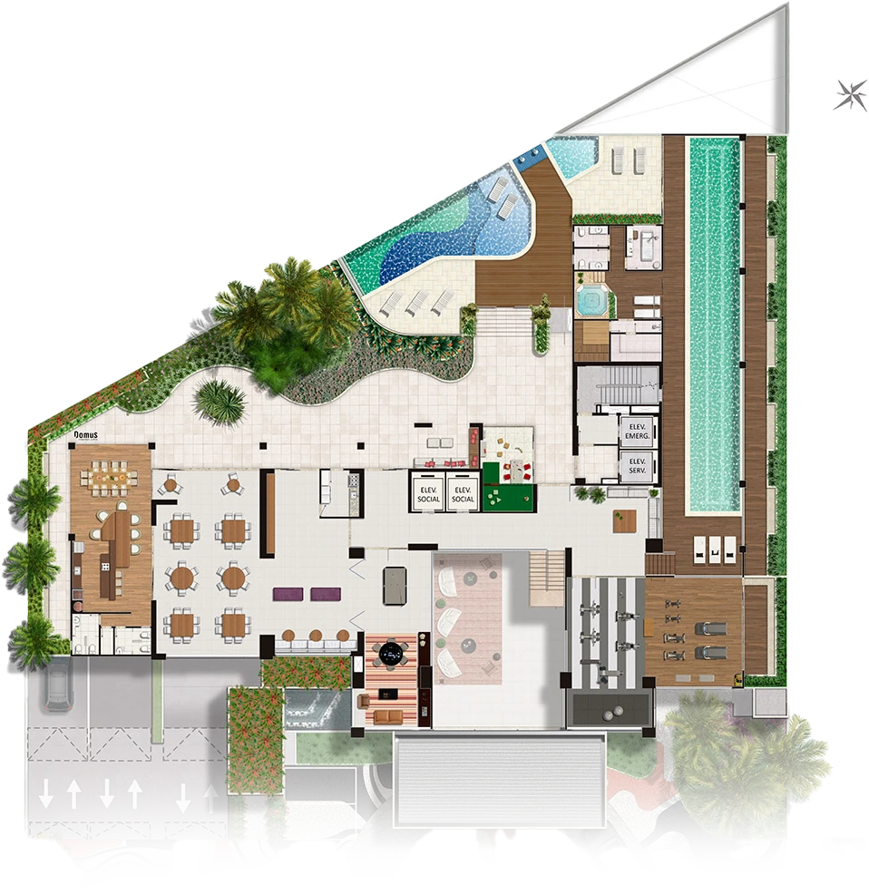 Planta Mezanino do Kingdom Park Residence