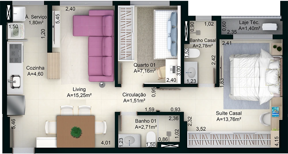 Planta final 03 e 04 do empreendimento Katedral Sky Rooftop