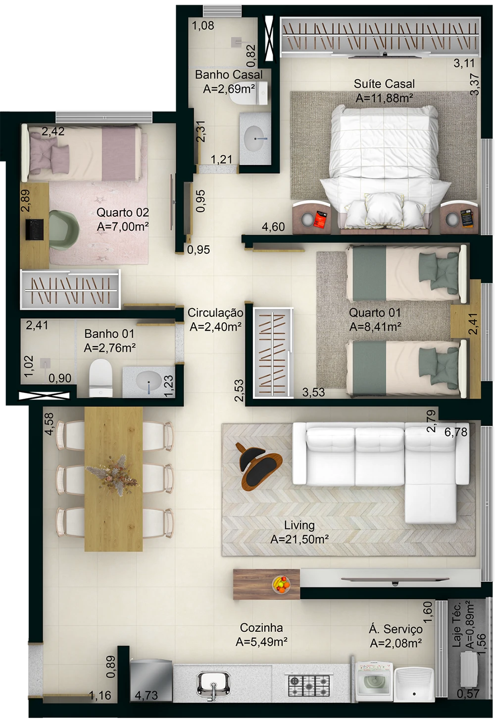 Planta final 05 do empreendimento Katedral Sky Rooftop